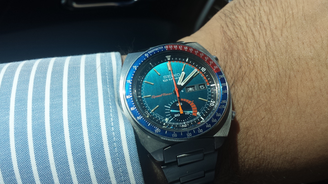 Collectors Market - SOLD: Seiko 6139-6005 Speed Timer Teal Pogue Sunrise
