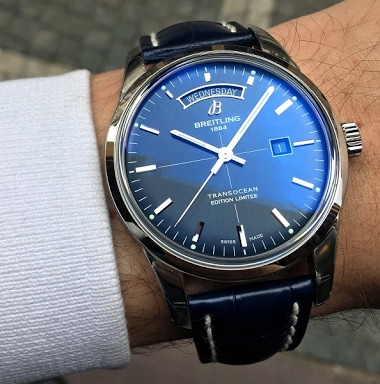 Breitling Transocean Day & Date ''Aurora Blue'' Limited  Edition of Only 1000 Pcs