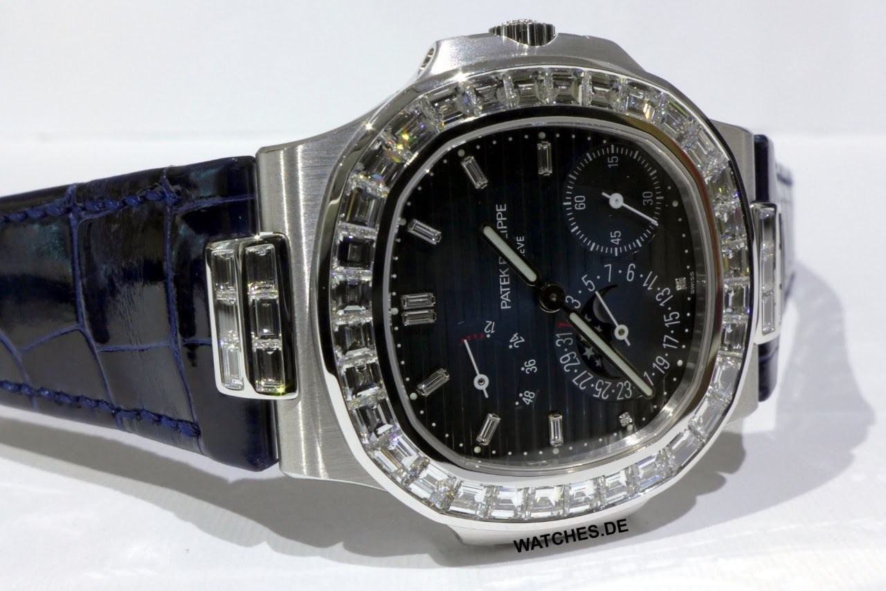 Patek Philippe Nautilus Black Blue Diual Diamond 5724G-001| WatchGuyNYC