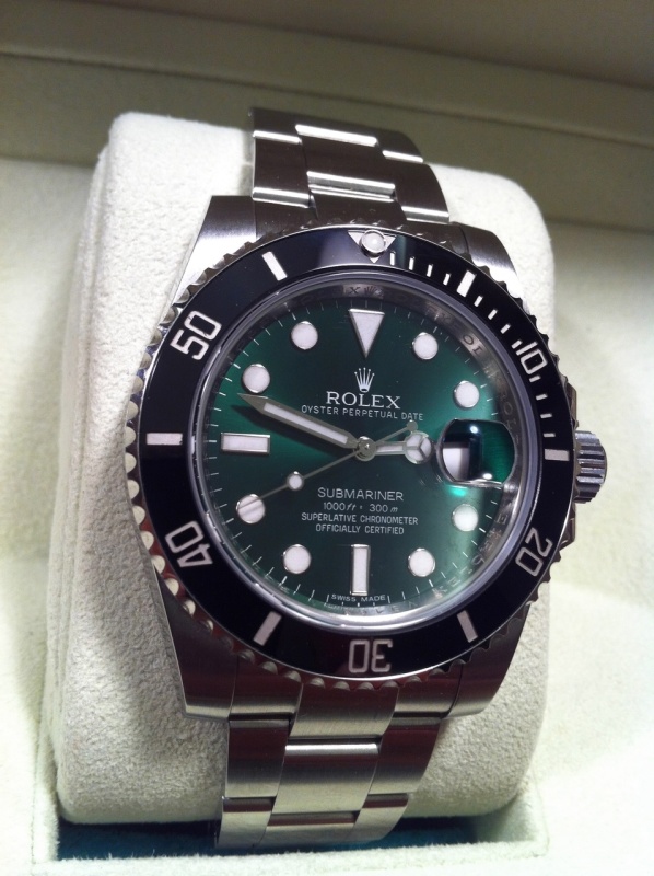 rolex green bezel black face