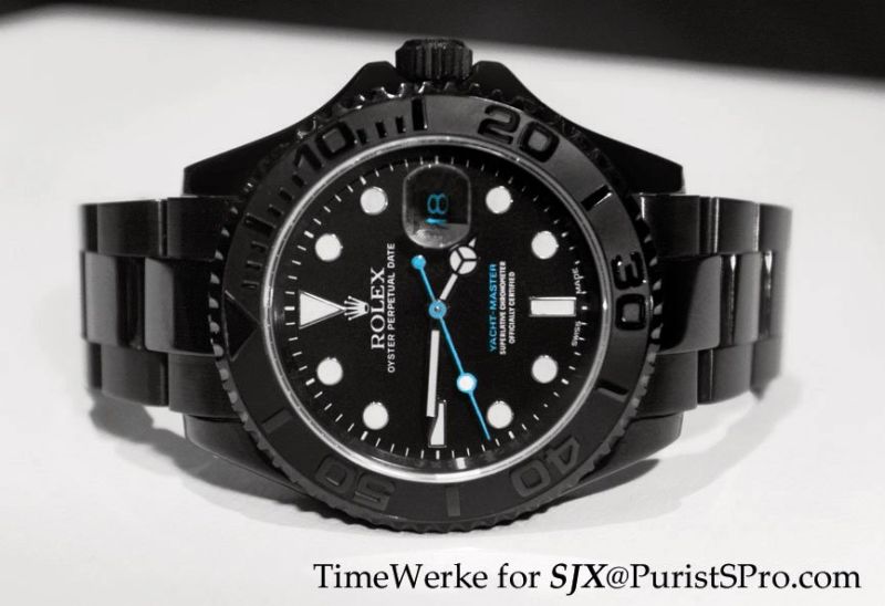 rolex watch in black colour