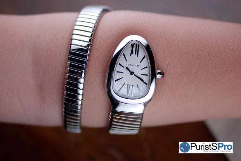 bvlgari silver serpenti watch