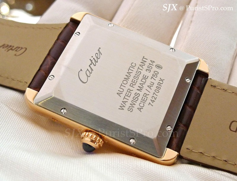 cartier tank solo automatic gold