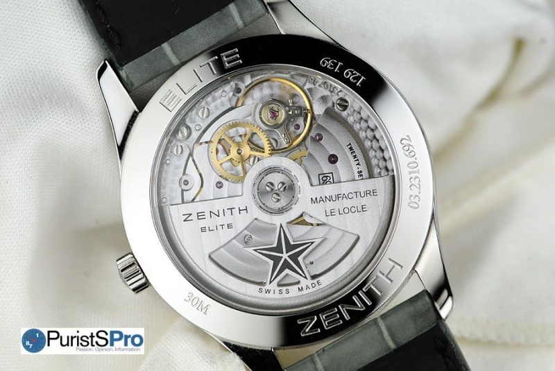 Watch Zenith Elite Ultra Thin Lady Moonphase  Héritage 16.2310.692/51.C705  Steel - Diamonds - Alliagtor Strap