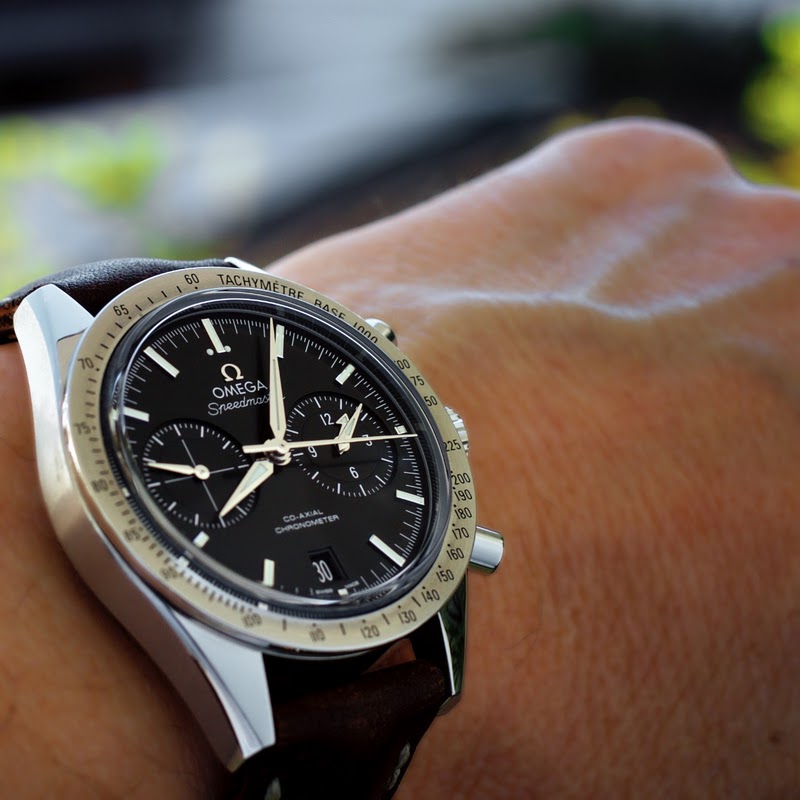 omega speedmaster 57 on wrist