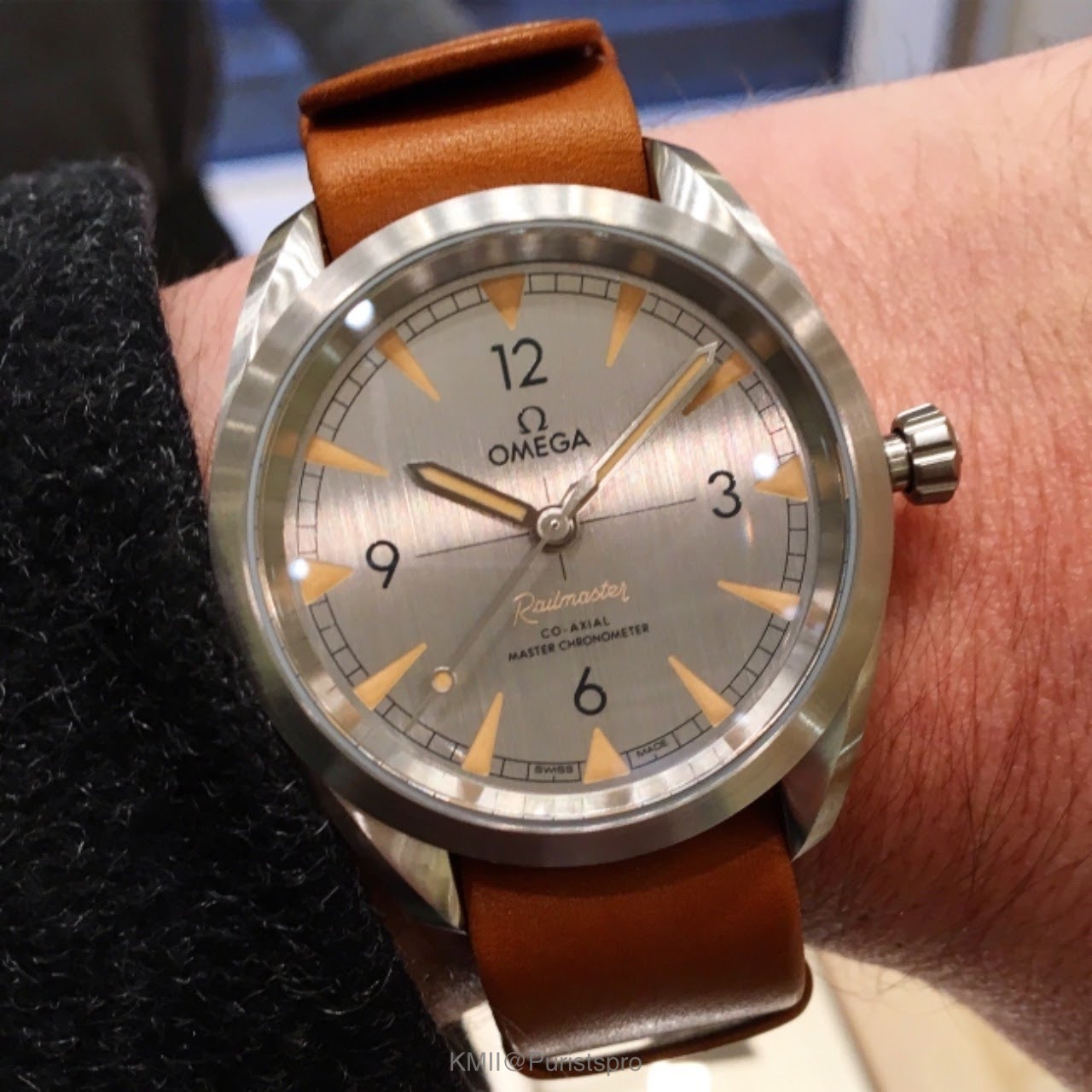 omega railmaster silver dial