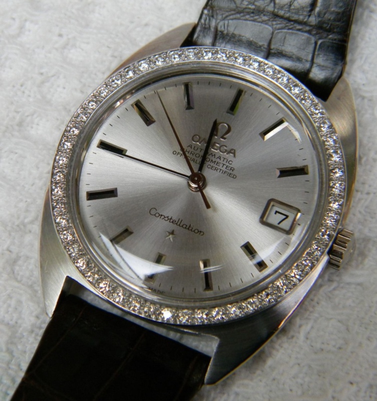 omega constellation white gold