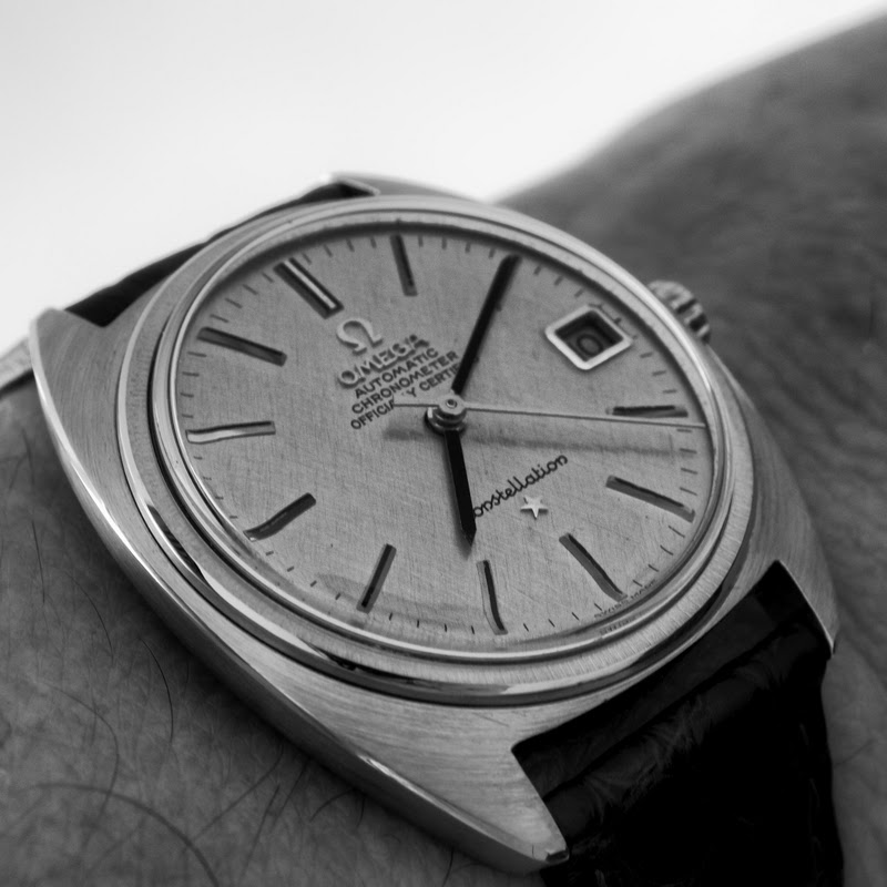 omega constellation linen dial