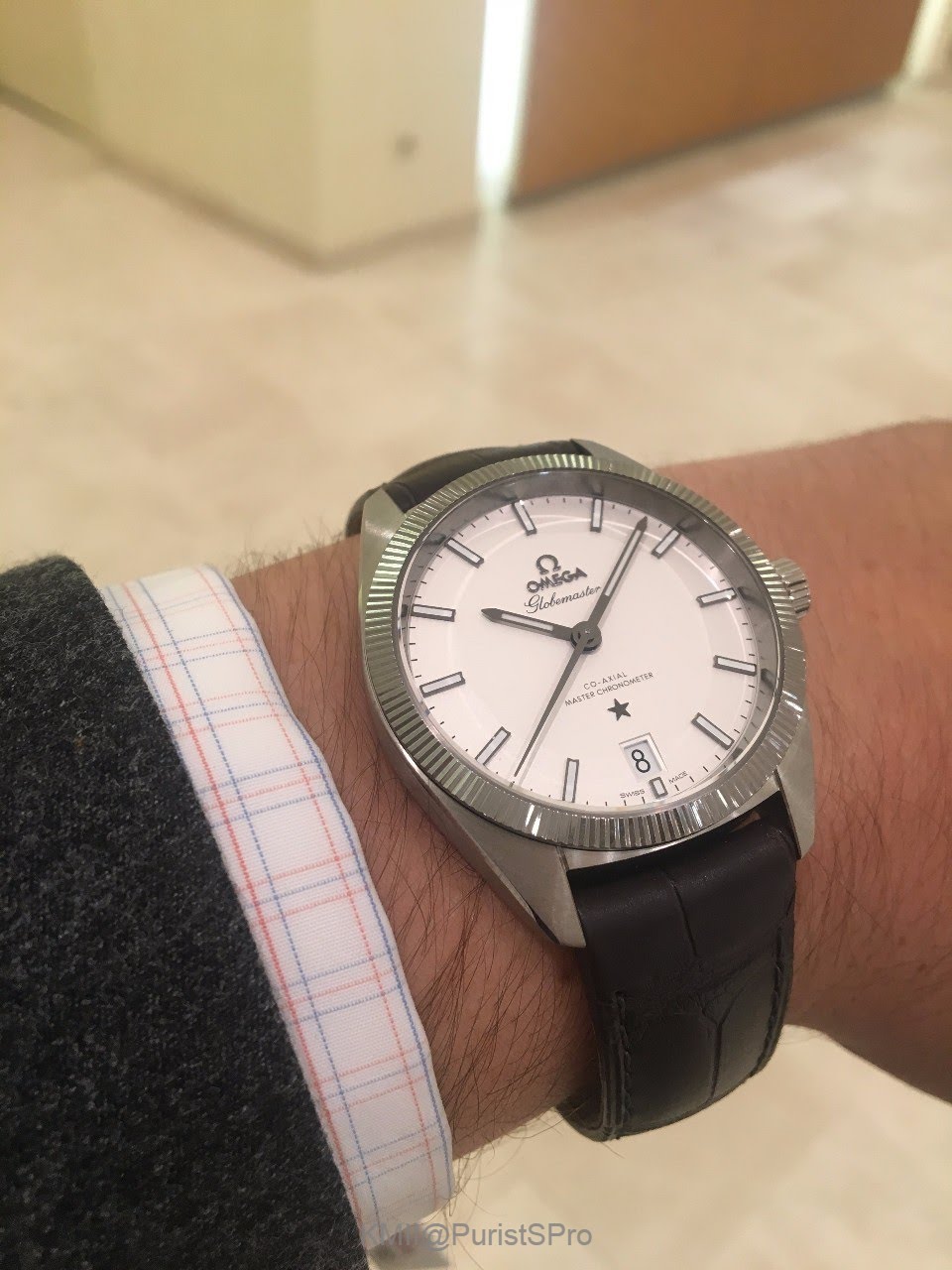 omega globemaster white dial