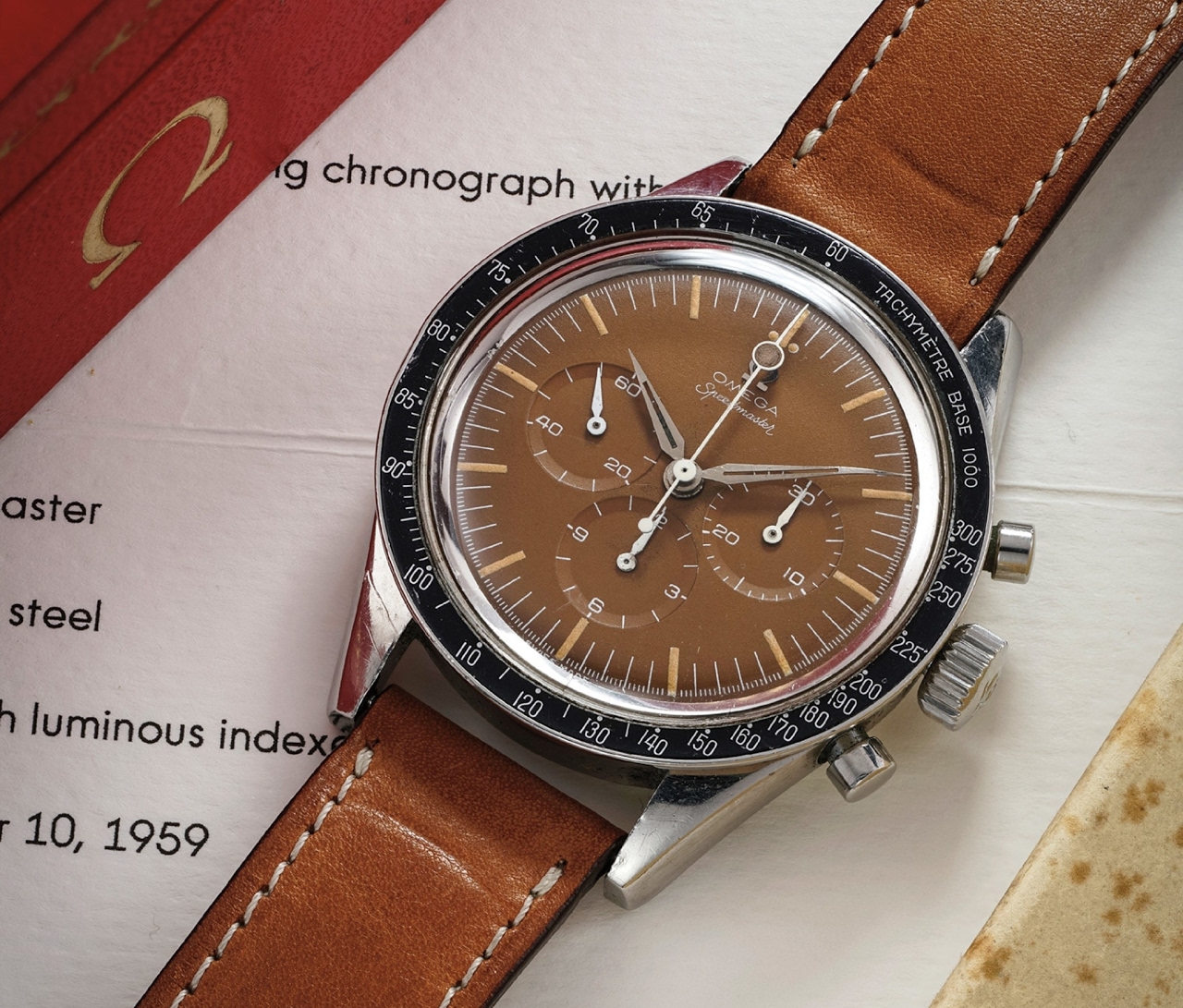 Omega Omega CK 2998 1 Lollipop Chocolate dial. A killer