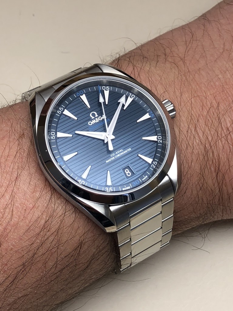 omega aqua terra wrist shot