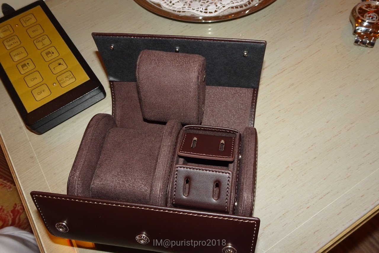 Patek Philippe Leather Travel Case For two watches + cufflinks for
