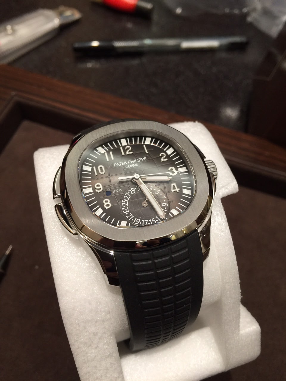 Patek Philippe Aquanaut 5164 Travel Time Wrist Shots