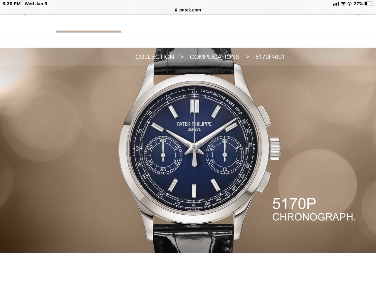 Patek Philippe 5170P discontinued