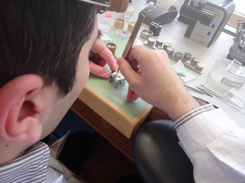 A master watch maker at work