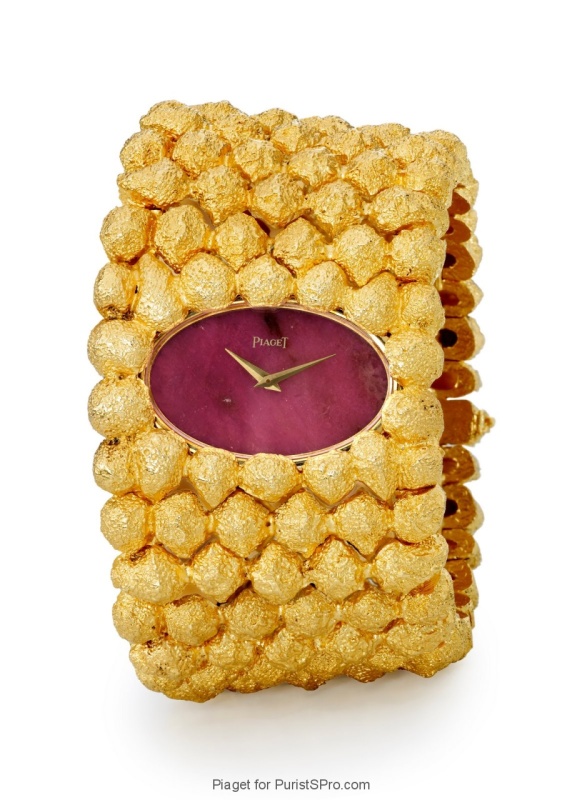 Cuff watch with rhodonite dial from 1970 (9P movement).