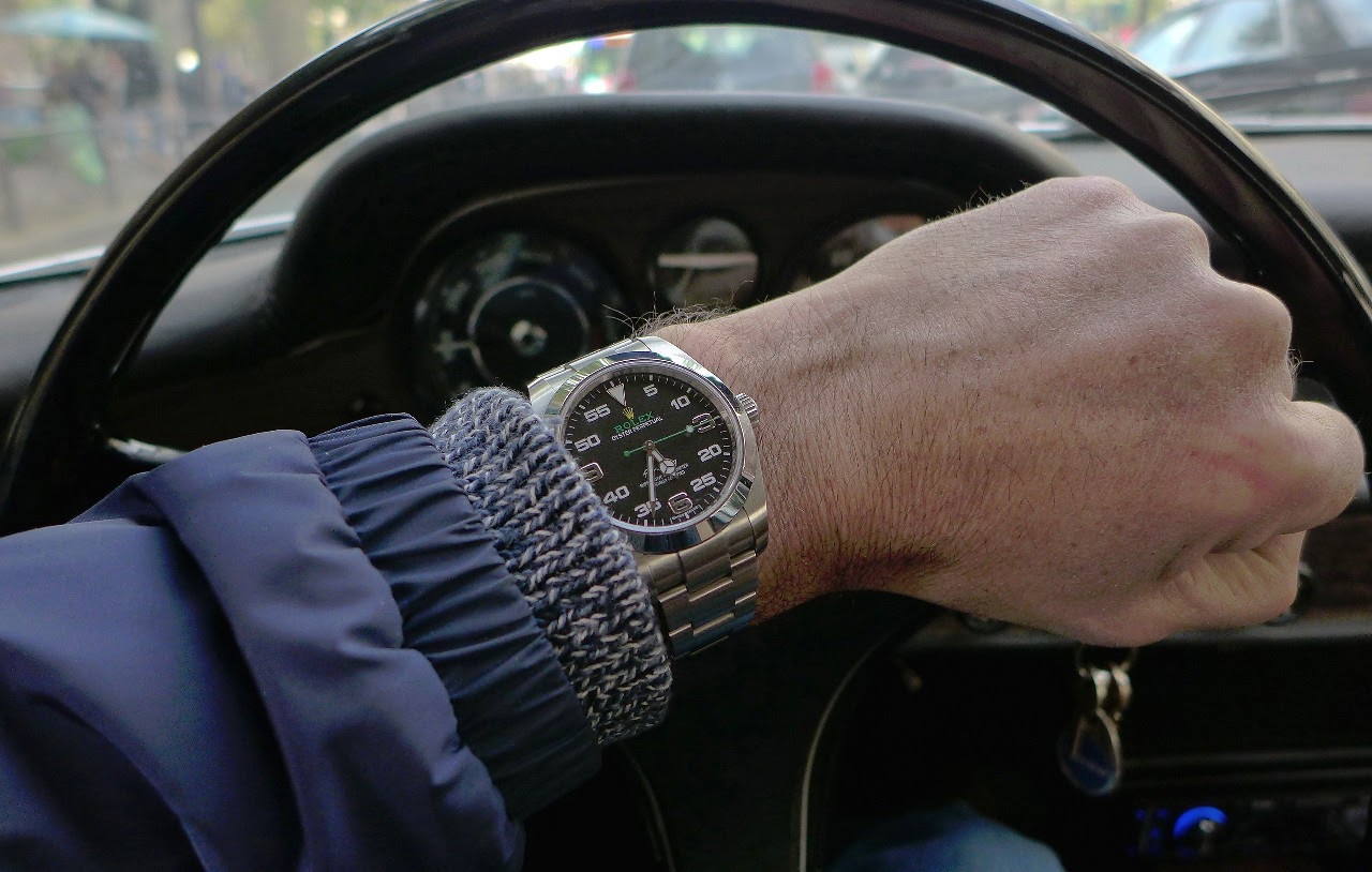 rolex air king on wrist