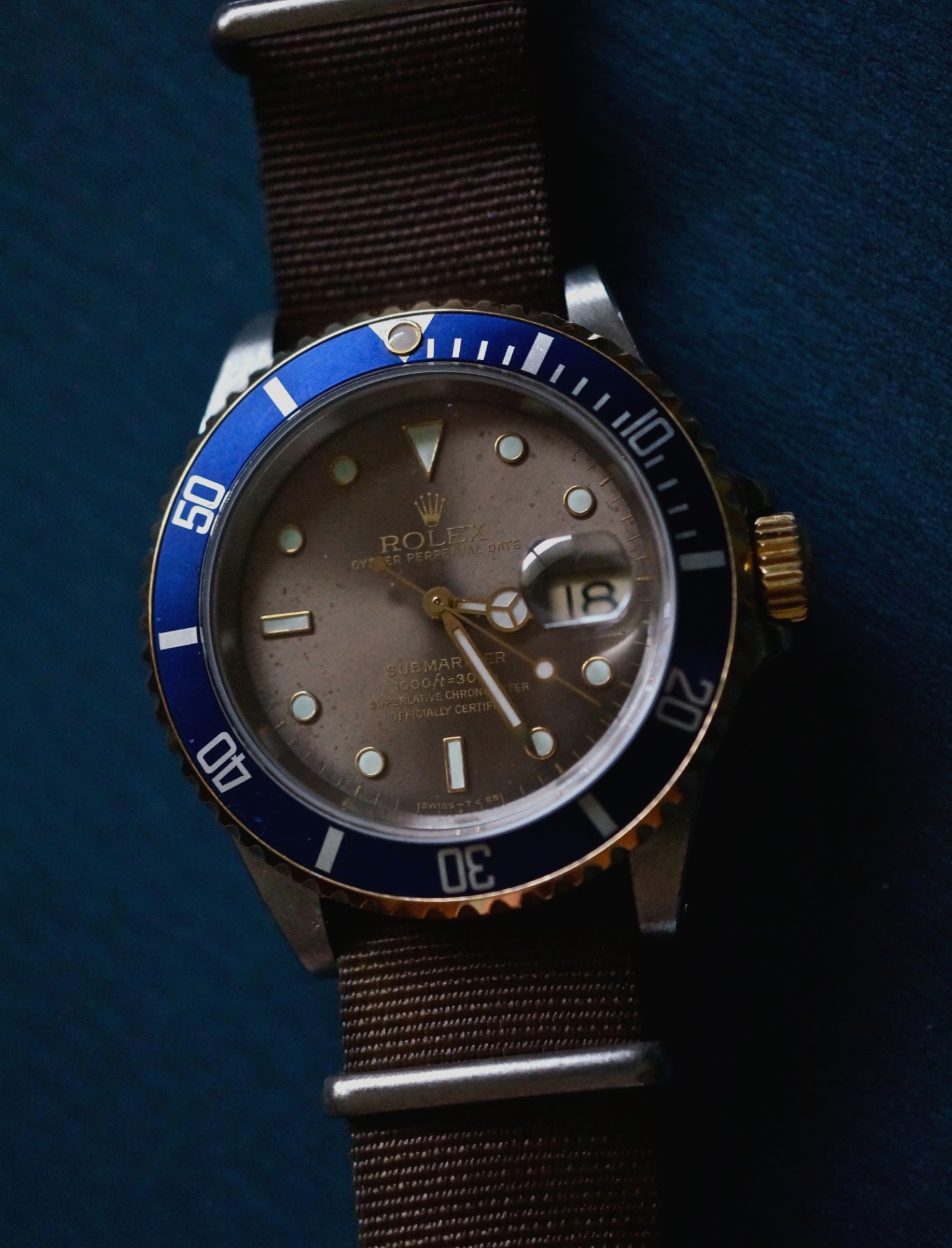 Rolex turned dial on matching Nato