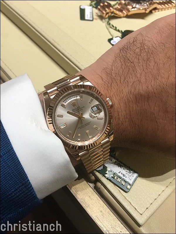 rolex rose day date