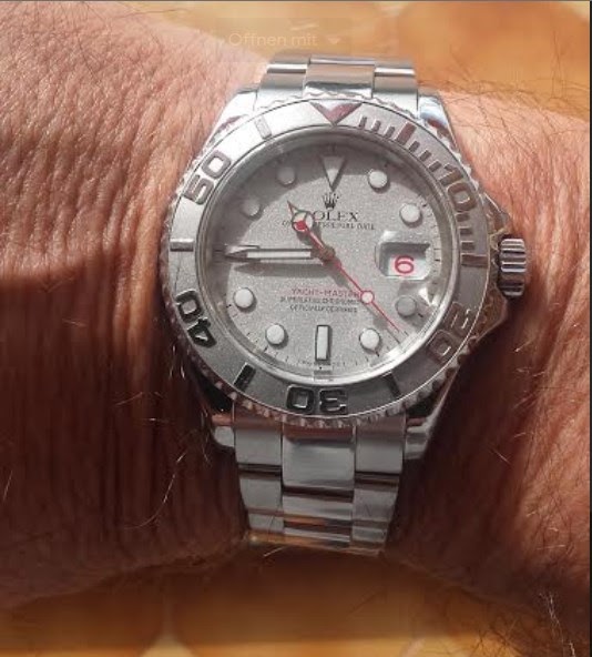 rolex yacht master red second hand