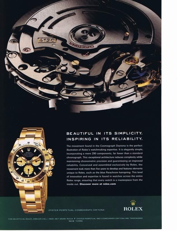 rolex daytona ad