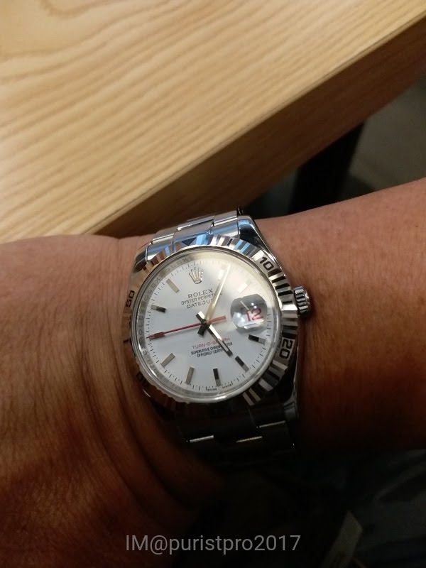 rolex turn o graph white dial