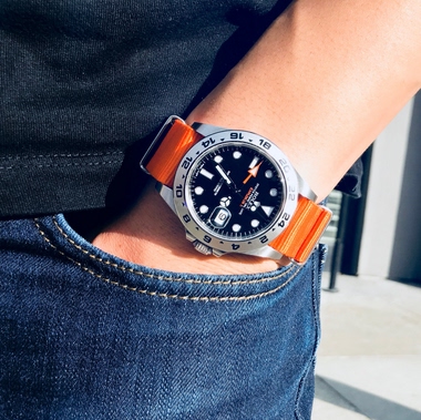 rolex explorer ii orange strap