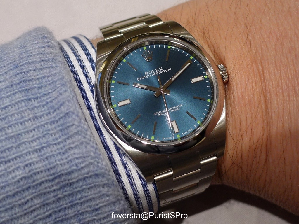 rolex oyster perpetual 39mm blue dial