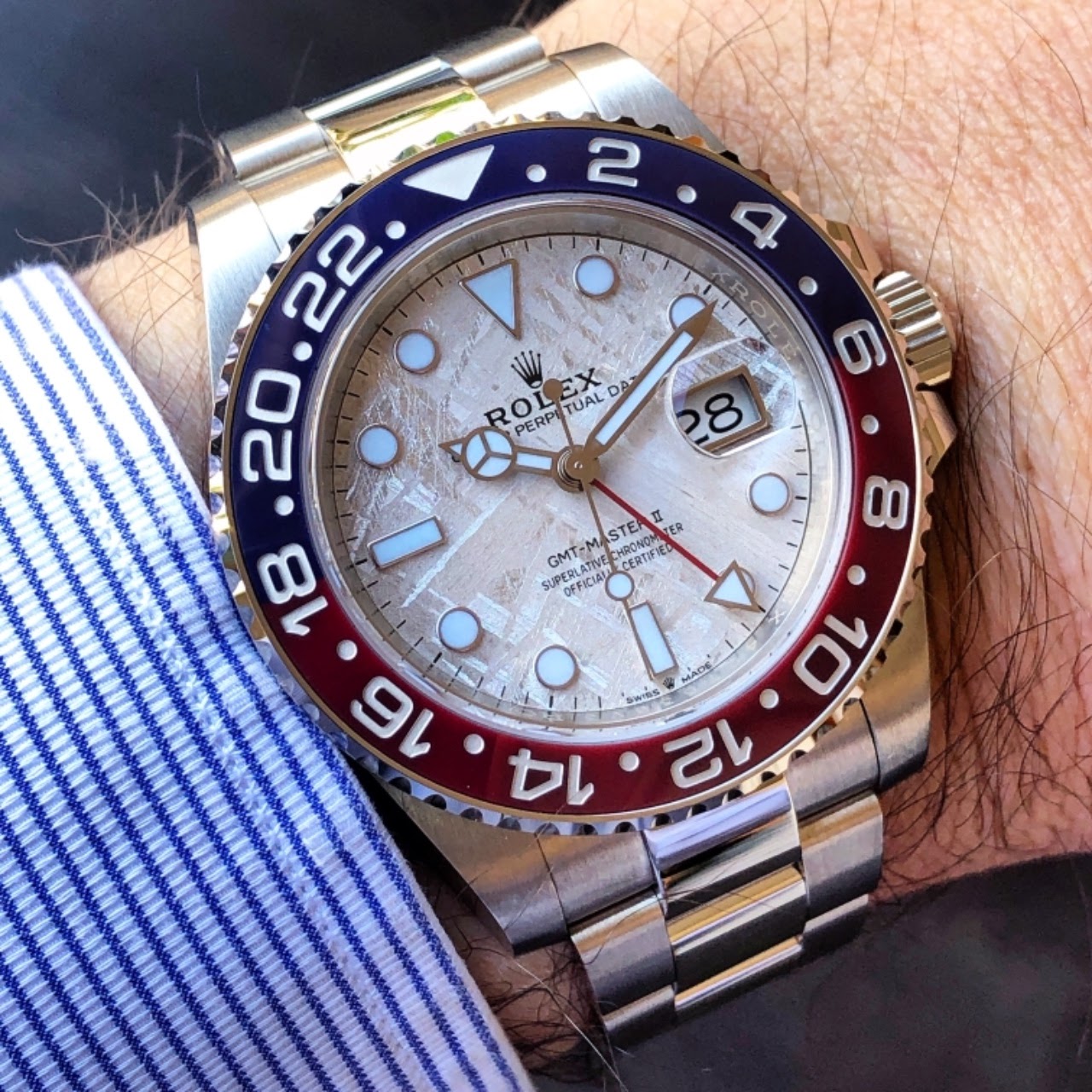 gmt master 2 meteorite dial