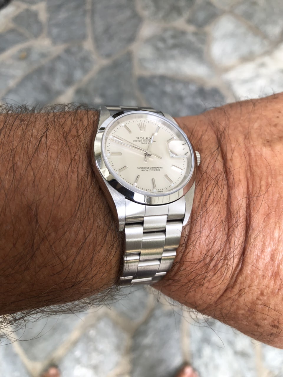 oyster perpetual 34 on wrist