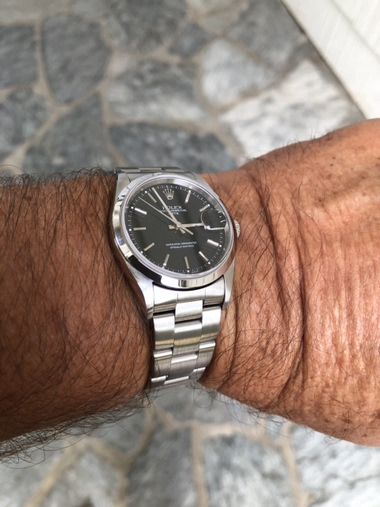 34mm rolex on wrist