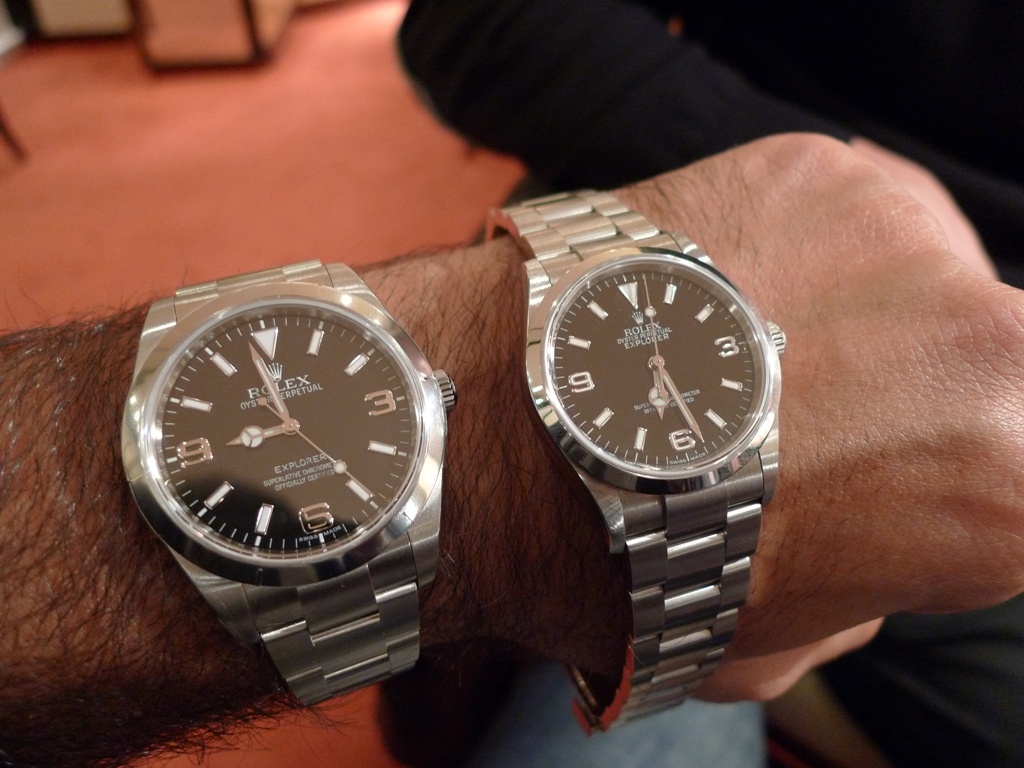 rolex explorer 39 vs 36