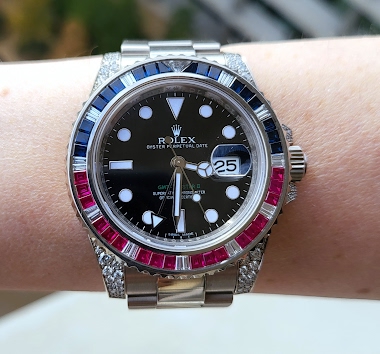 Rolex SARU GMT-Master II Diamond Ruby Sapphire