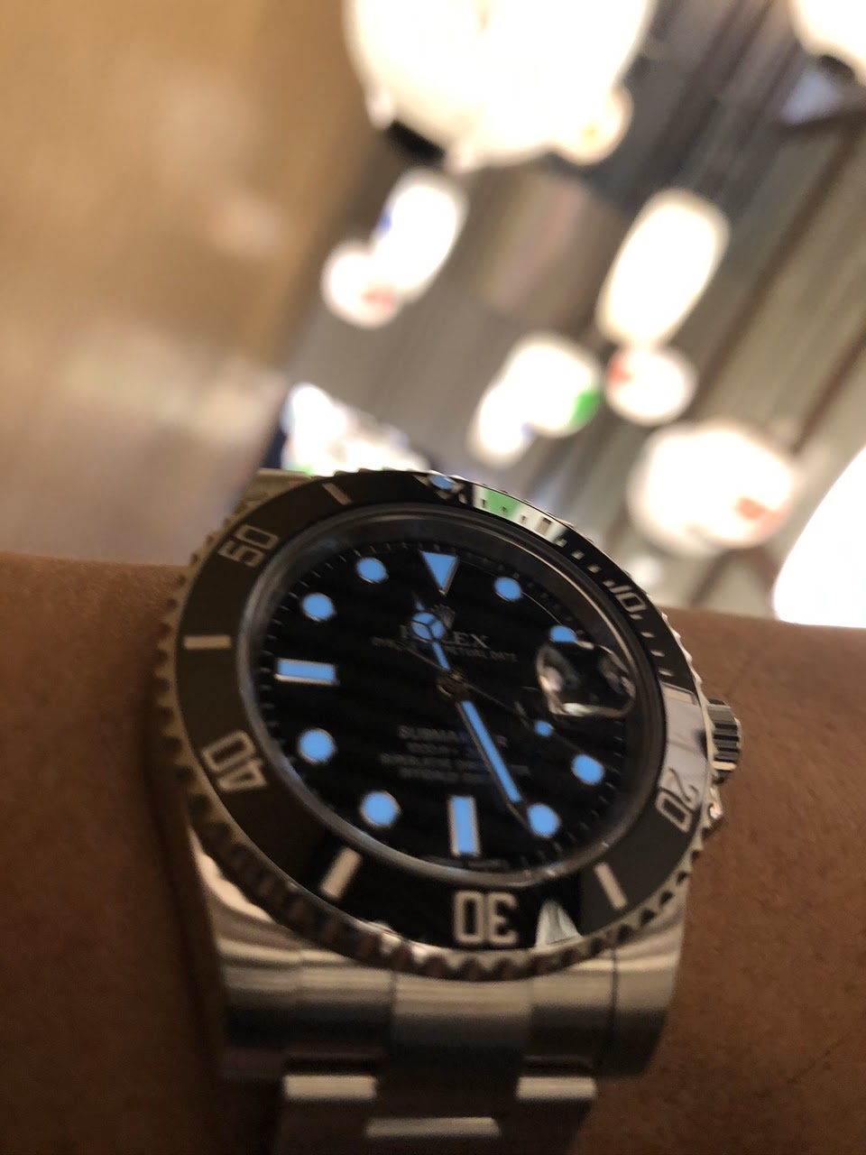 rolex submariner lume