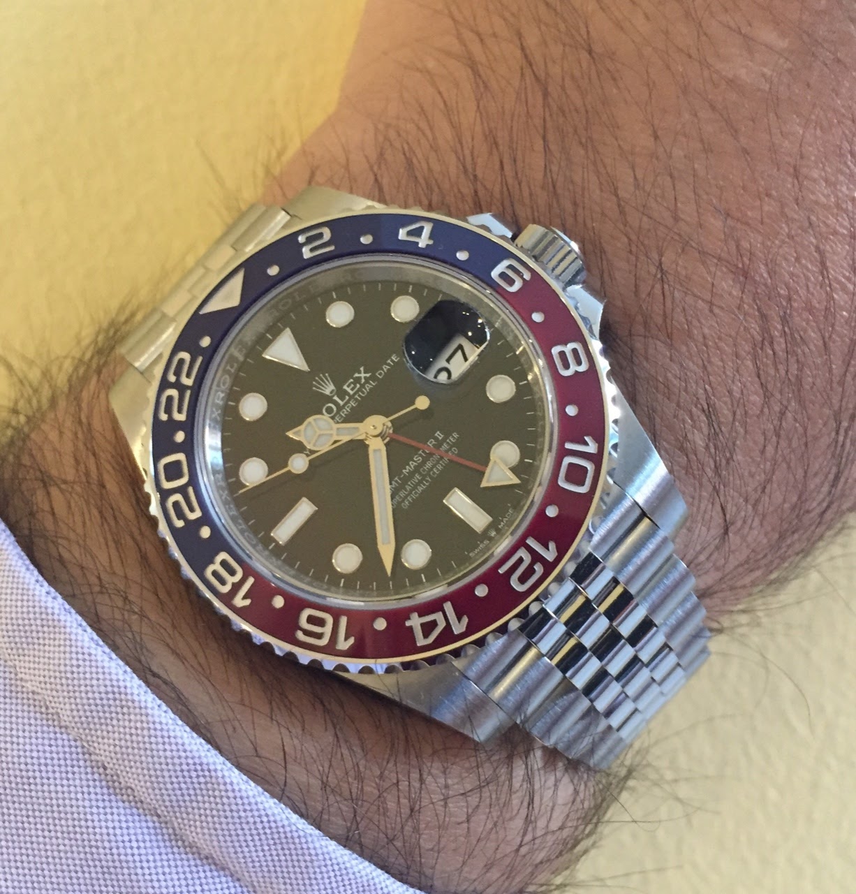 rolex pepsi wrist