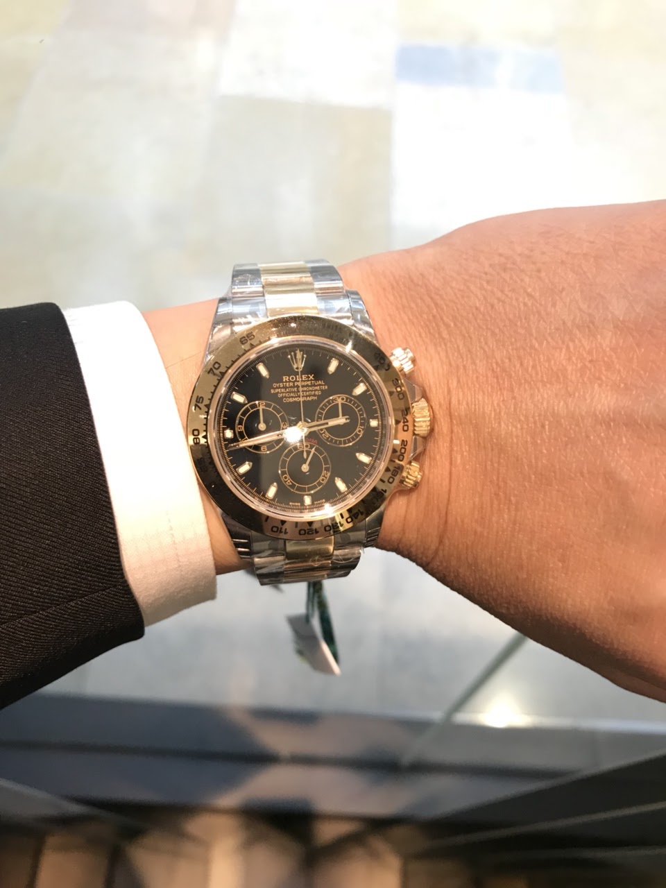 rolex daytona two tone rose gold