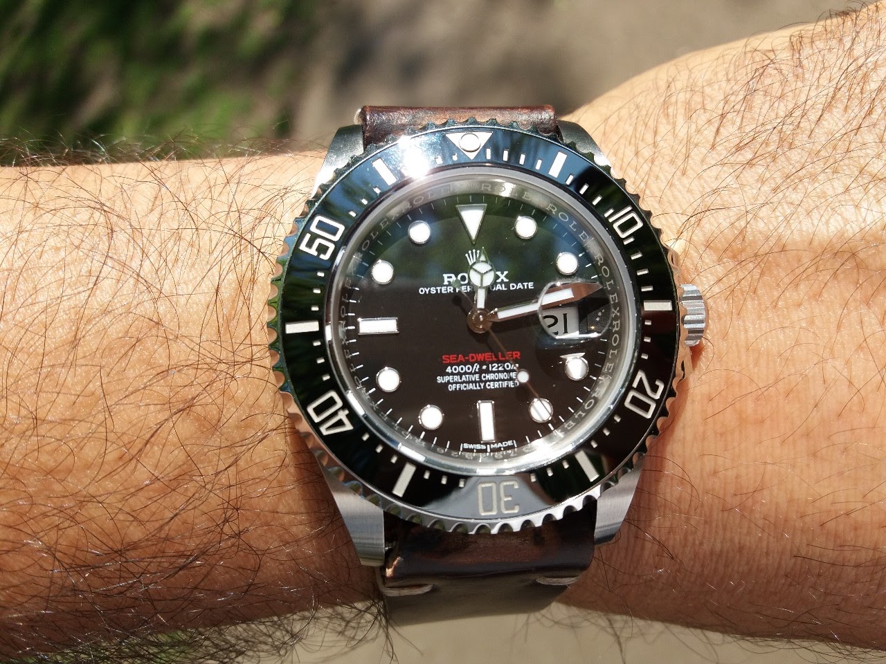 sea dweller on wrist