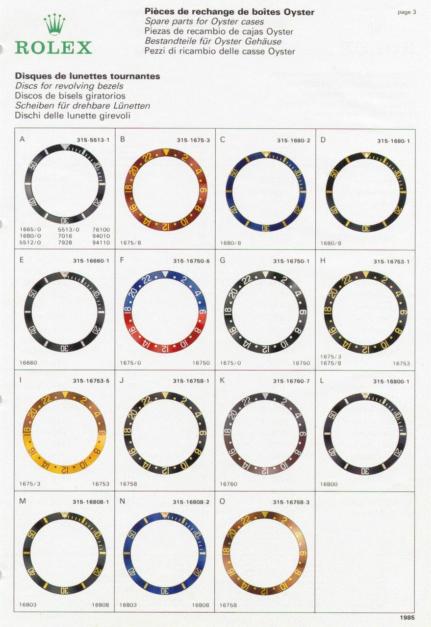 rolex 1675 bezel