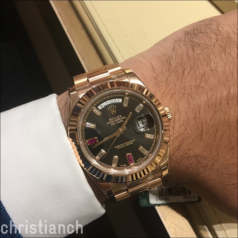 Rolex Day-Date II Rose Gold 218235 