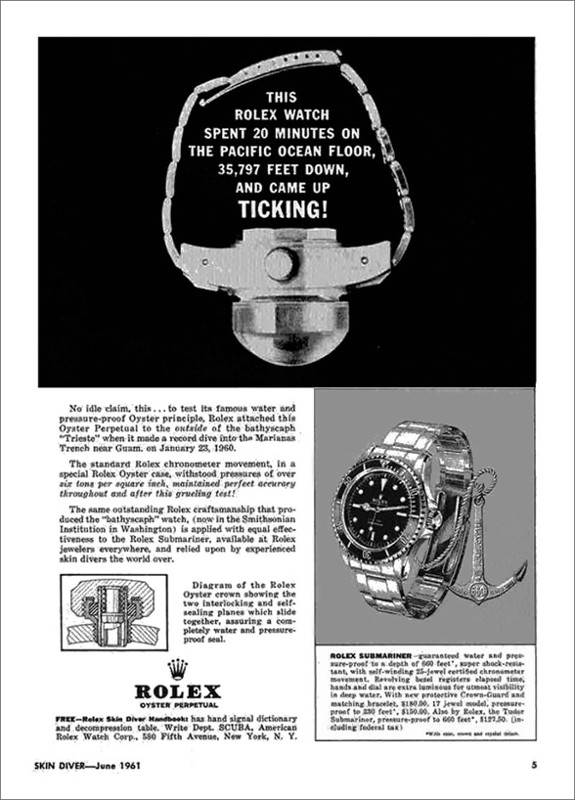 Rolex vintage ad 200 meter 660 feet