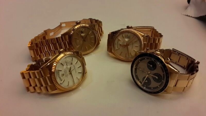 4 Beautiful Gold Rolexes