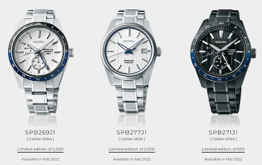 Seiko - Three new Seiko Presage / Zero Halliburton Ltd Editions