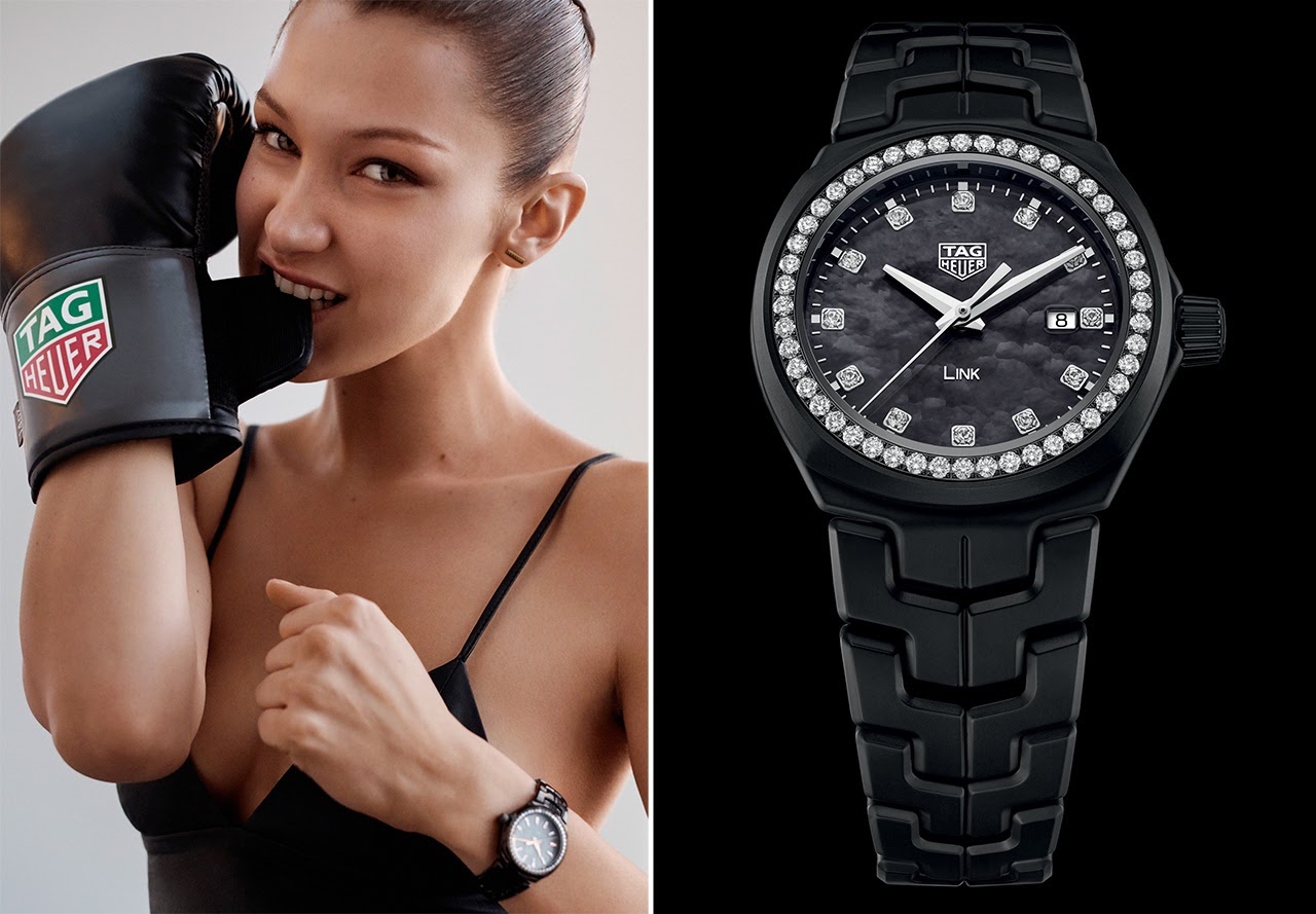 La Cote des Montres: TAG Heuer and Bella Hadid launch the Link Lady Limited  Edition designed for the Supermodel