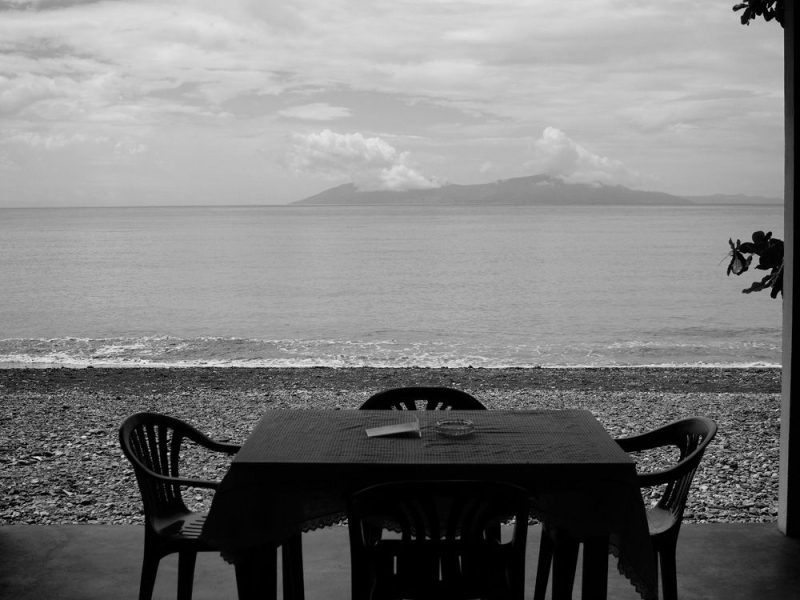 After stuffing yourself silly and dancing to a geriatric band performing their greatest hits, maybe we should find quiet and solitude in Timor. And what a view to dine for.