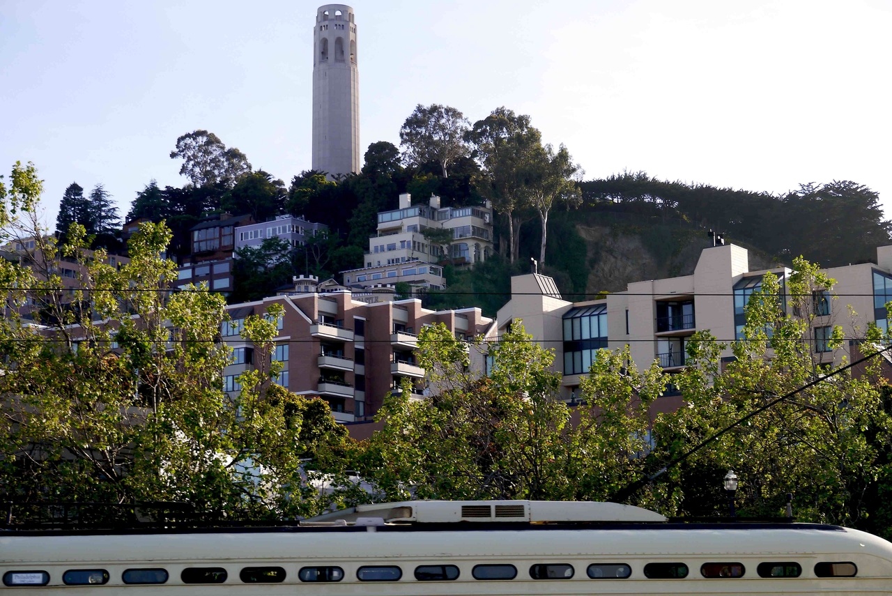 Coit Tower from entrance to Pier 39