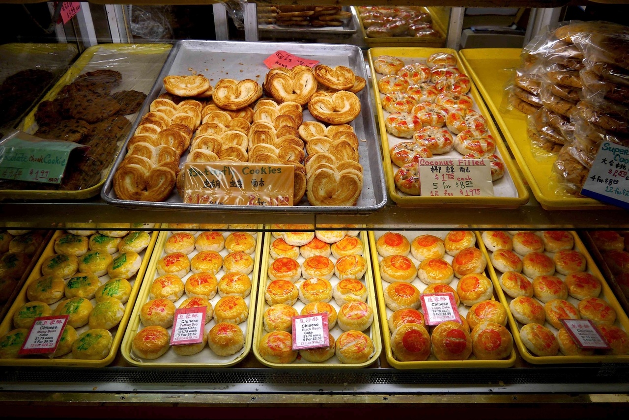 Selection of cakes from bakery