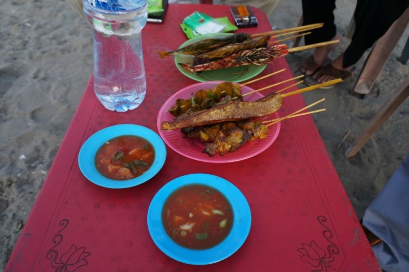 snack by the beach