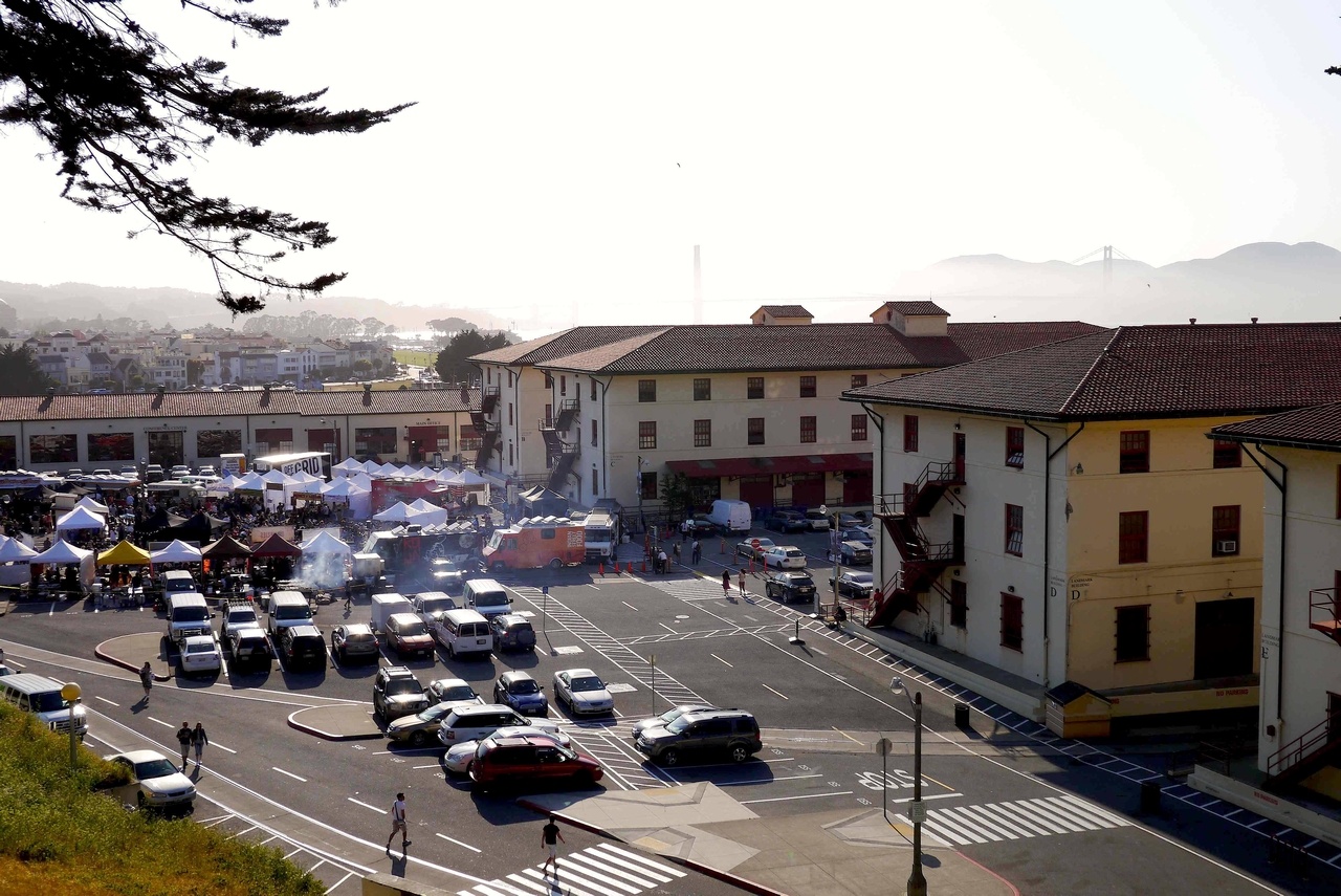 Saw the smoke and smelled the food.Off the grid SF best street food .Fort Mason