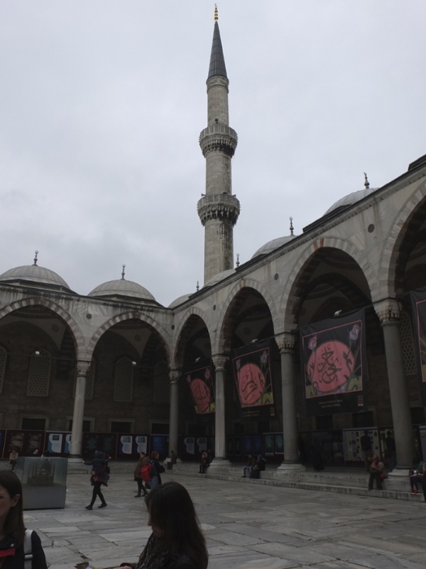 The courtyard of the Blue Mosque. 