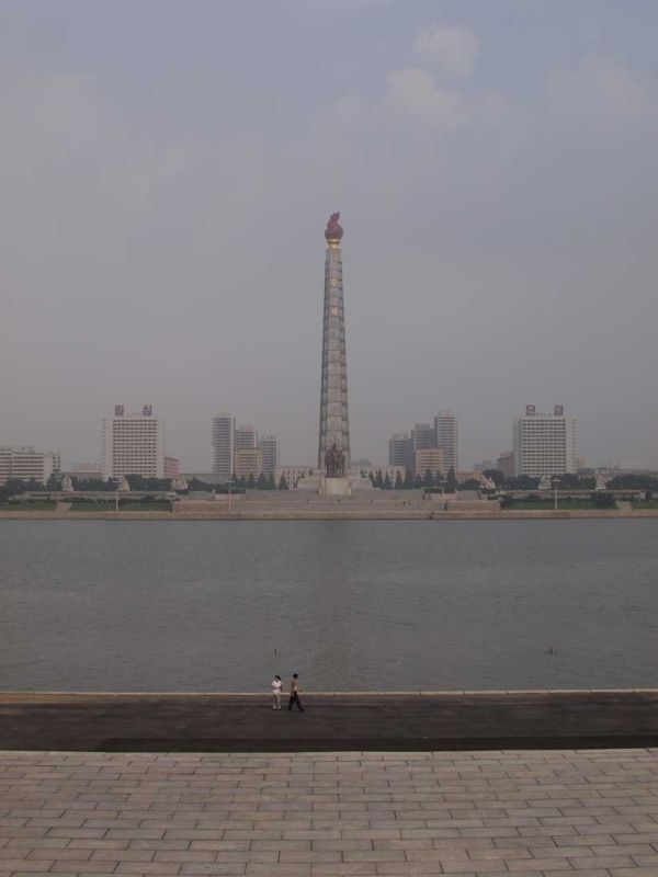 Juche Tower. notice the symmetry.